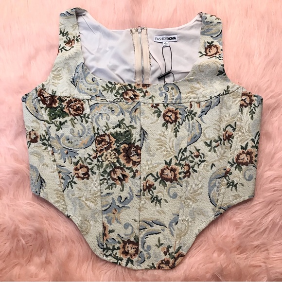 Fashion Nova Tops - Fashion Nova Jacquard Corset